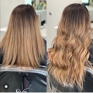 Mocha bronde balayage extensions